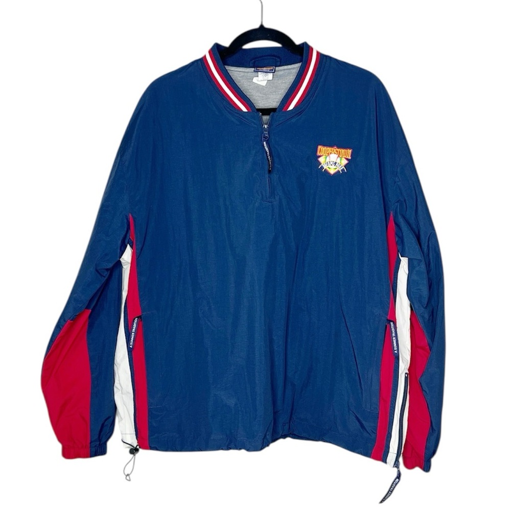 COOPERSTOWN Dreams Park 1/4 Zip Nylon pullover Windbreaker size Large